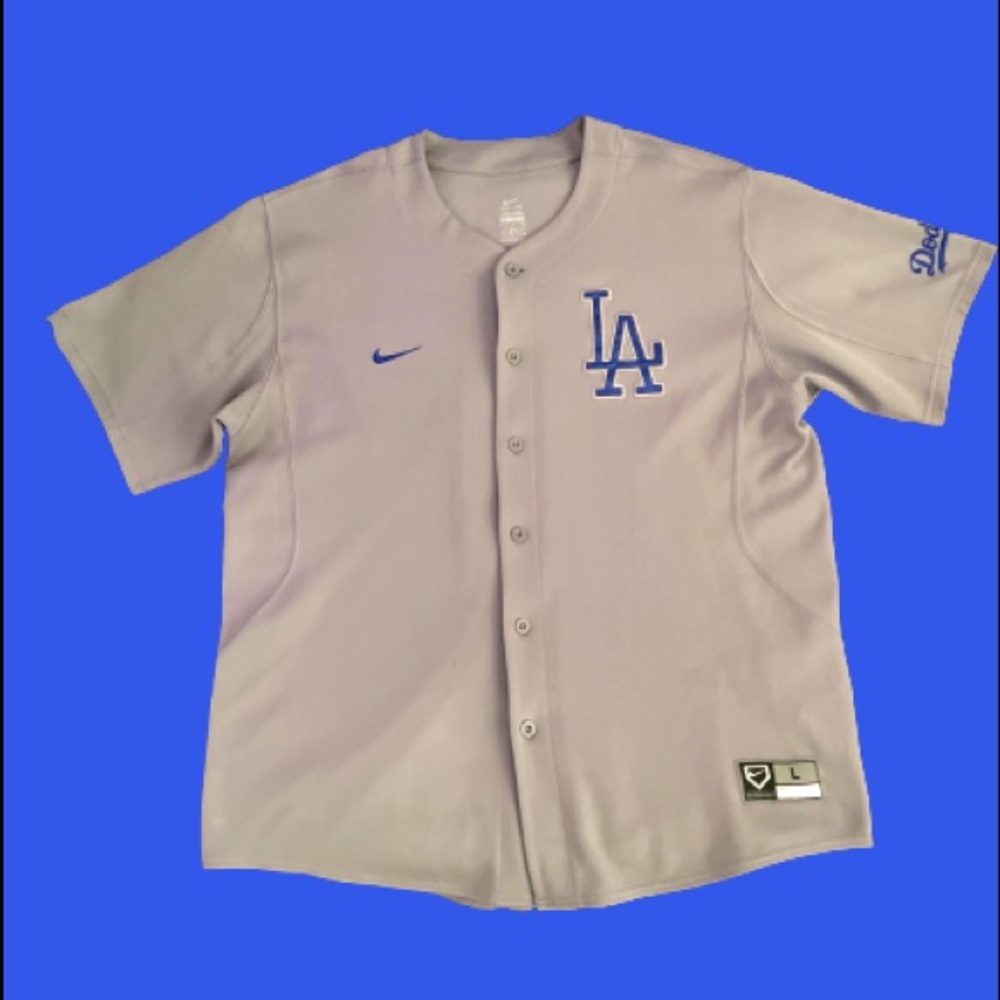 Nike LA DODGERS NIKE JERSEY - Men | Color: GREY | Size: L